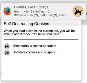 Recommended Firefox security extensions: Self-Destructing Cookies